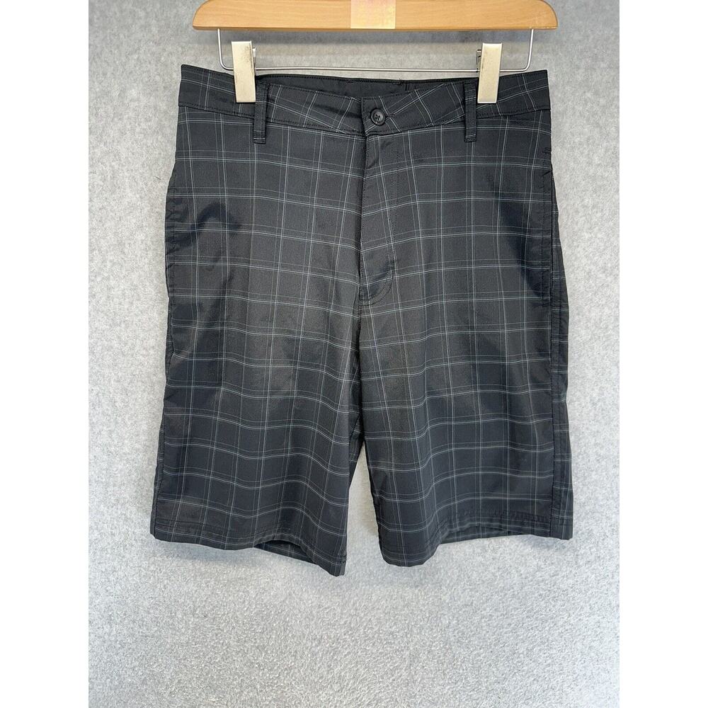 Champion Mens Shorts Size 30W Black Duo Dry Check Pattern Lightweight Pockets